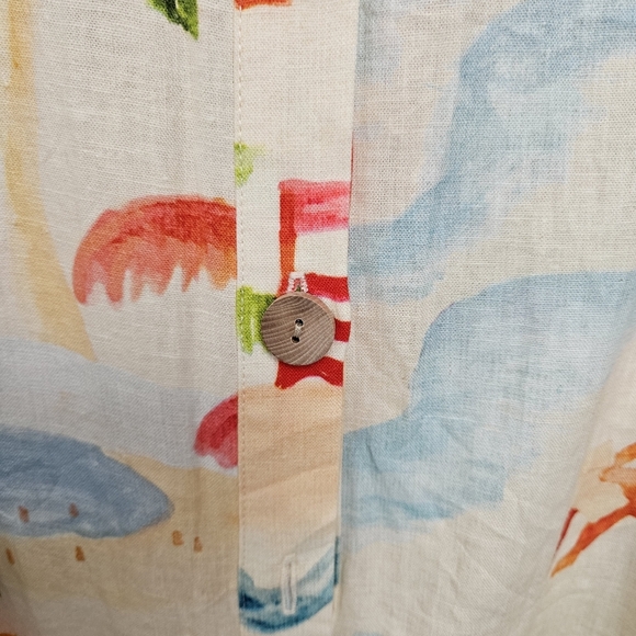 Farm Rio Anthropologie Sz Xs Copacabana Tropical Print Pocket Jumpsuit Belt - Picture 8 of 14